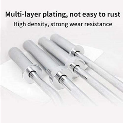 Barbell Rod Suitable For 2 'Olympic' Weight Plates, Home Fitness Weightlifting Bar, 4 Feet Solid Chrome Alloy Weight Rod, Fitness Training Curling Bar